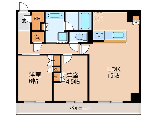 シエリアタワー大阪福島(505)の物件間取画像